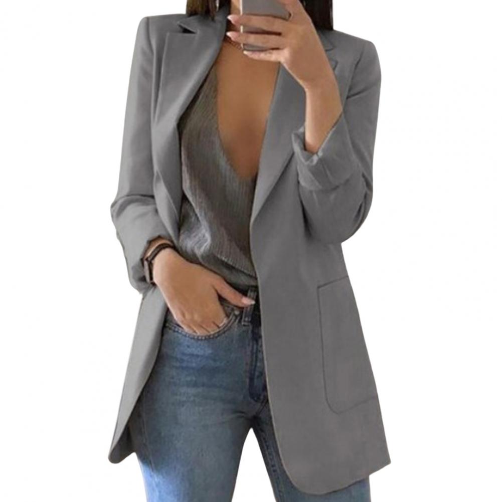 Damen Longline Blazer mit offenem Vorderteil