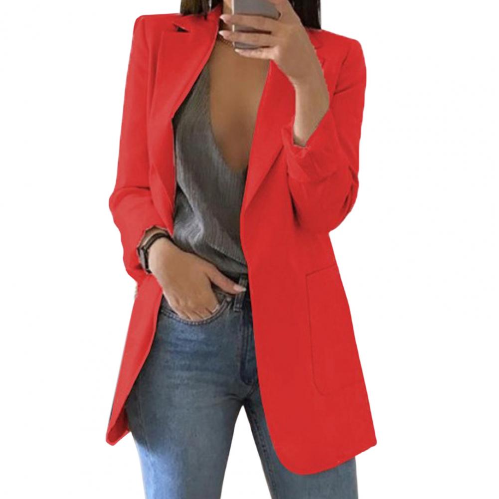Damen Longline Blazer mit offenem Vorderteil