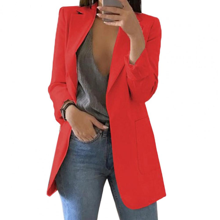 Damen Longline Blazer mit offenem Vorderteil