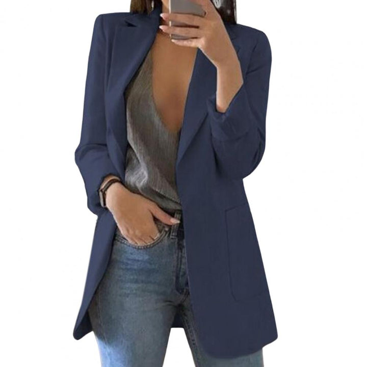 Damen Longline Blazer mit offenem Vorderteil