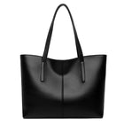 Große Leder-Tote-Tasche mit doppelten Schulterriemen