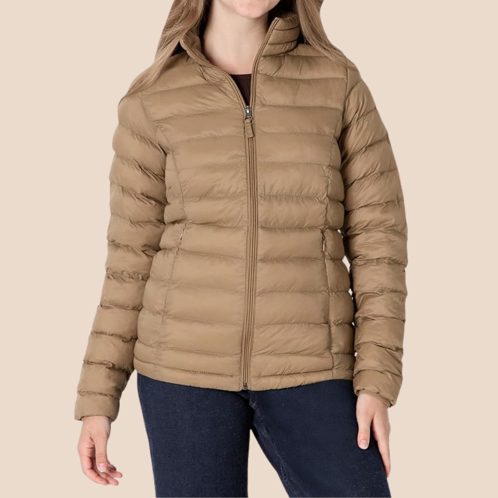 Leichte, verpackbare Pufferjacke für Frauen