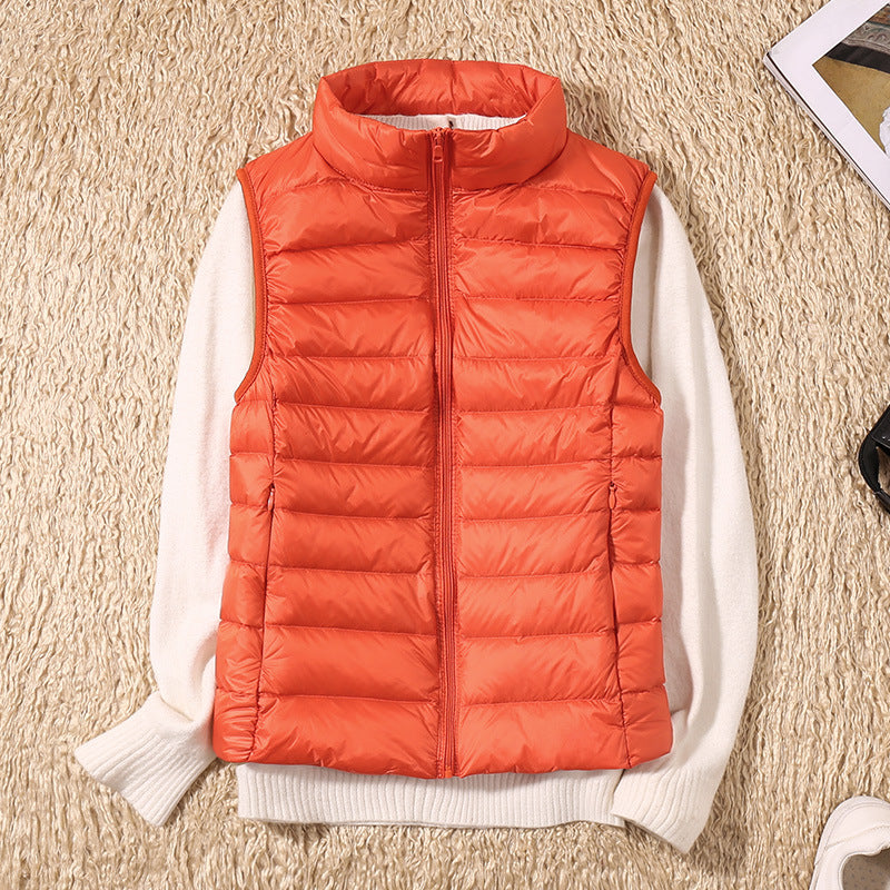 Leichtes gepolstertes Gilet mit Stehkragen und Reißverschluss