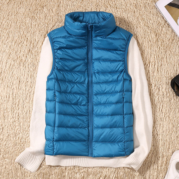 Leichtes gepolstertes Gilet mit Stehkragen und Reißverschluss