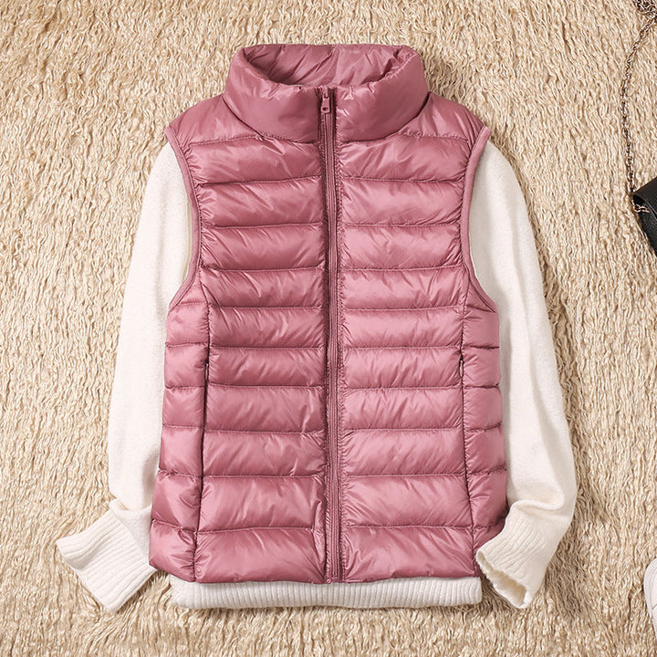 Leichtes gepolstertes Gilet mit Stehkragen und Reißverschluss