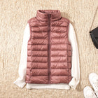 Leichtes gepolstertes Gilet mit Stehkragen und Reißverschluss