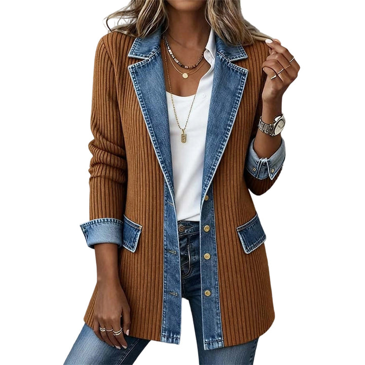 Damenjacke - Rippstrickjacke