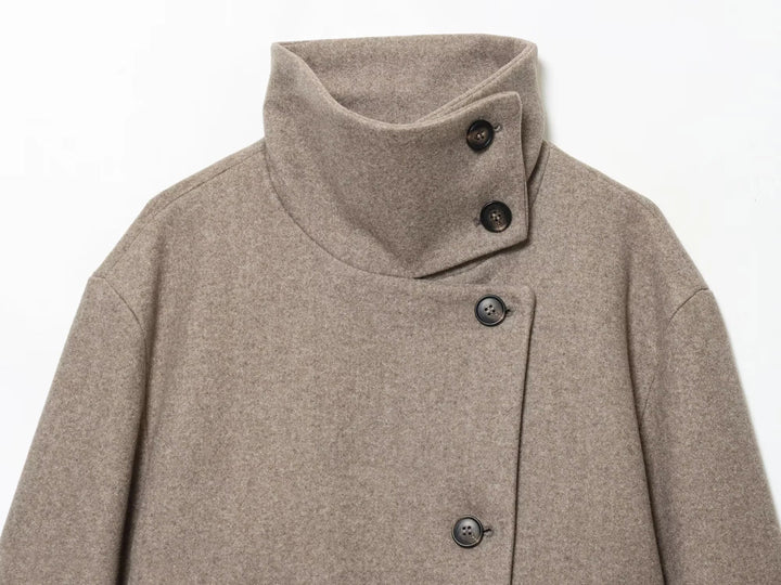 Damenjacke - Kurzjacke aus Wollmischung mit Schnallenkragen
