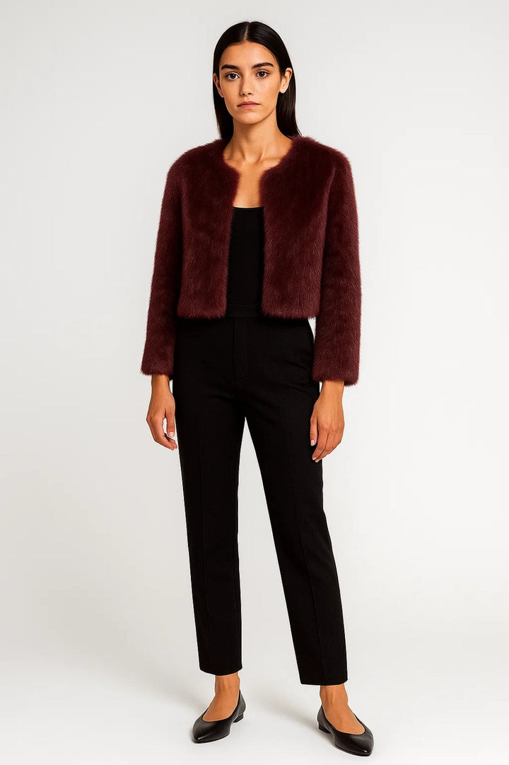 Jacke Damen - Gekürzte Kunstfelljacke