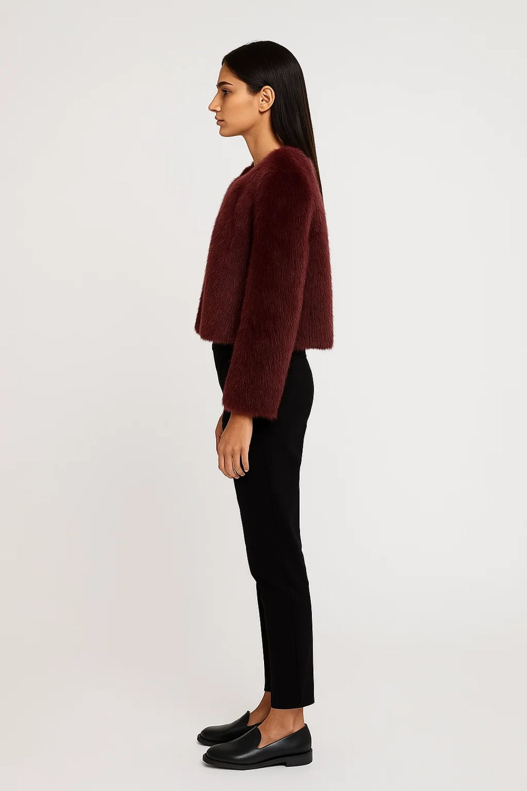 Jacke Damen - Gekürzte Kunstfelljacke