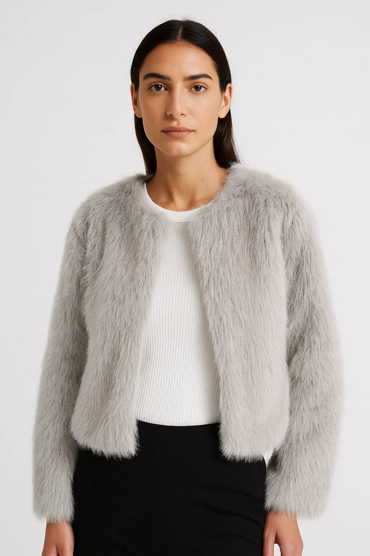 Jacke Damen - Gekürzte Kunstfelljacke