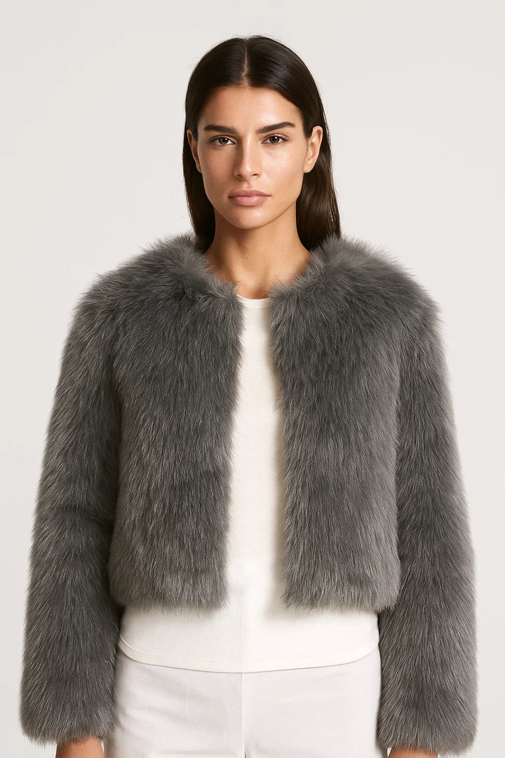 Jacke Damen - Gekürzte Kunstfelljacke