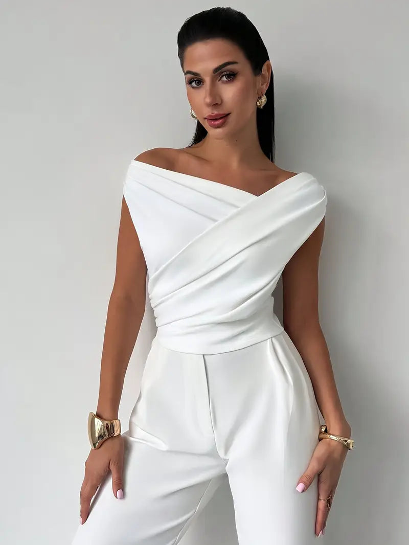 Damen Ärmelloses Stretch-Strick-Top – Schlichte Silhouette Micro-Flex