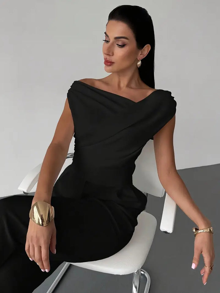 Damen Ärmelloses Stretch-Strick-Top – Schlichte Silhouette Micro-Flex