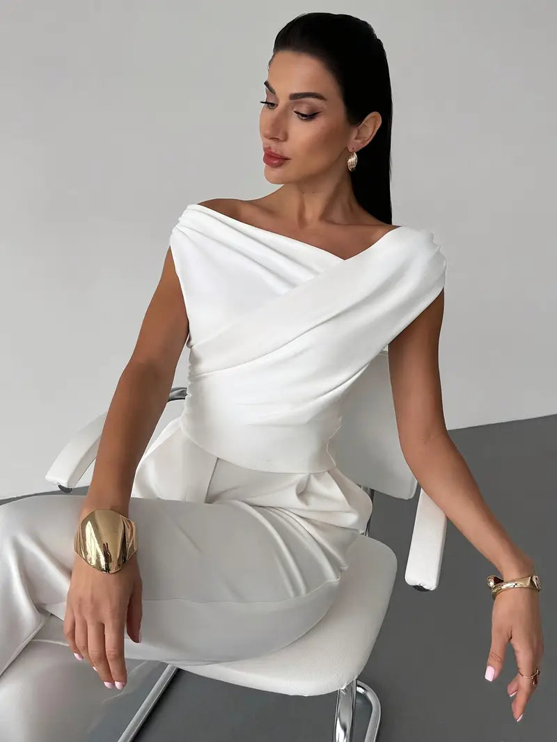 Damen Ärmelloses Stretch-Strick-Top – Schlichte Silhouette Micro-Flex