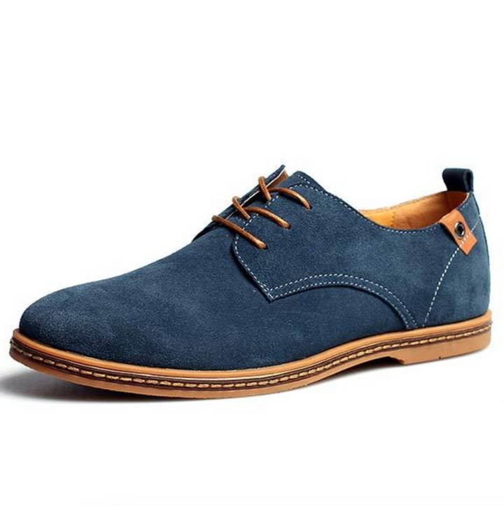 Chaussures derby en daim pour homme, à lacets et texture travaillée