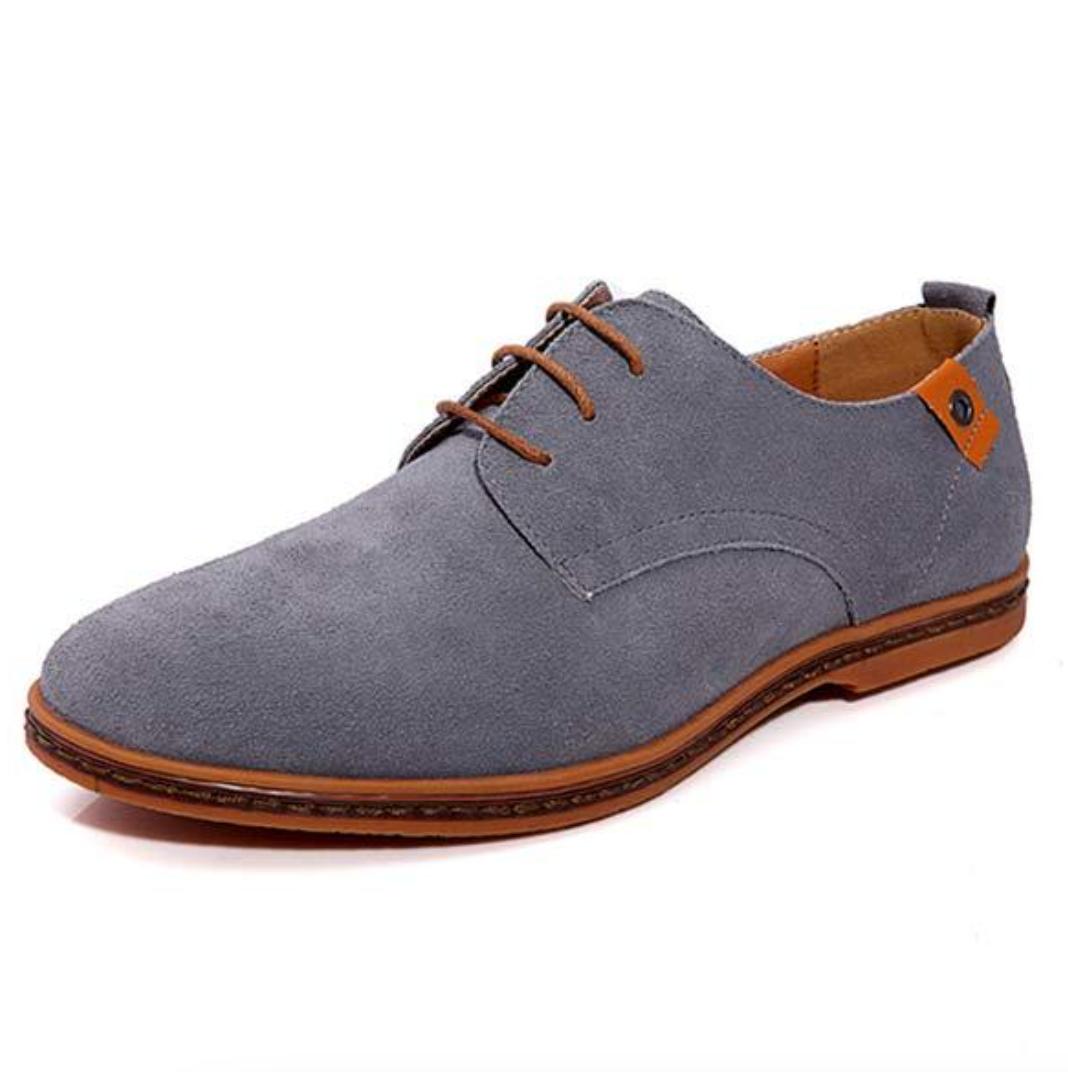 Chaussures derby en daim pour homme, à lacets et texture travaillée