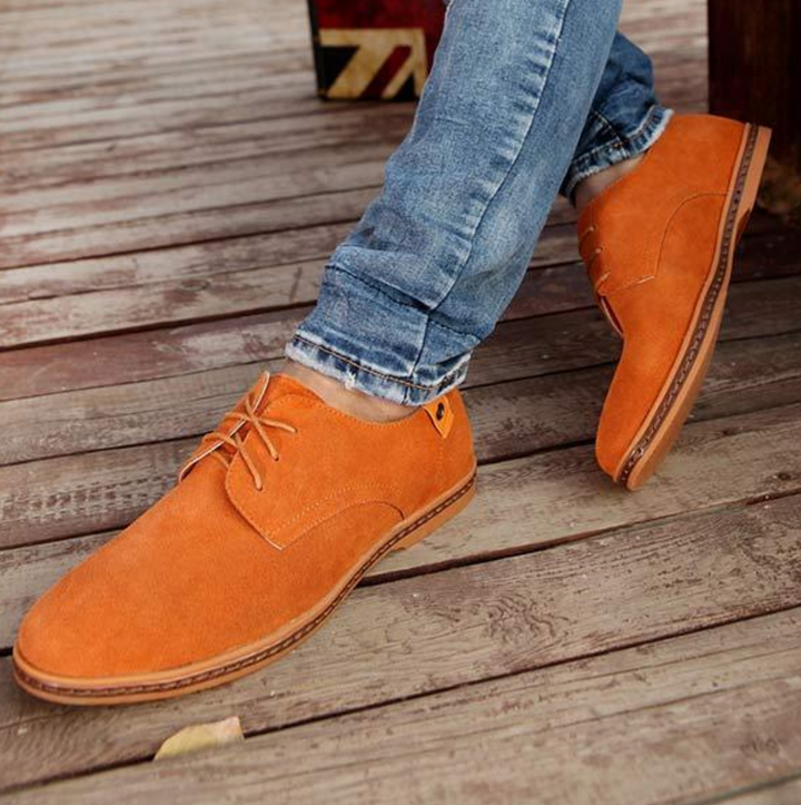 Chaussures derby en daim pour homme, à lacets et texture travaillée