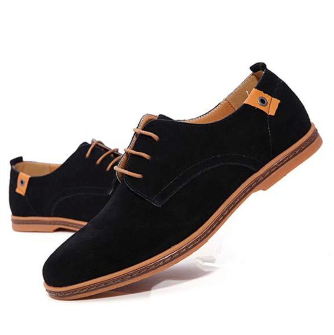 Chaussures derby en daim pour homme, à lacets et texture travaillée
