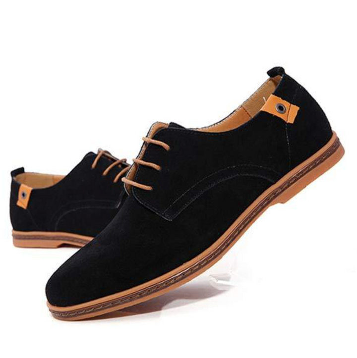 Chaussures derby en daim pour homme, à lacets et texture travaillée
