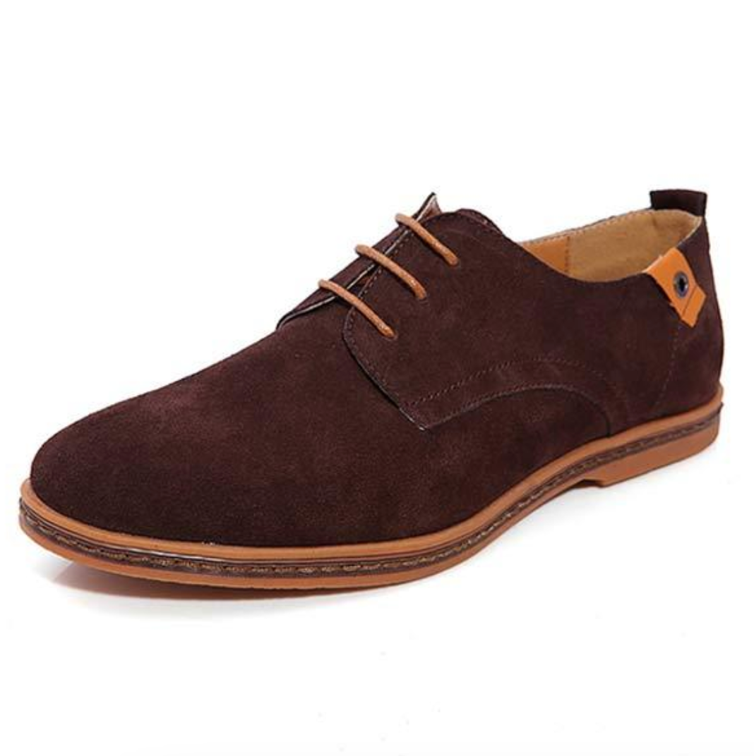 Chaussures derby en daim pour homme, à lacets et texture travaillée