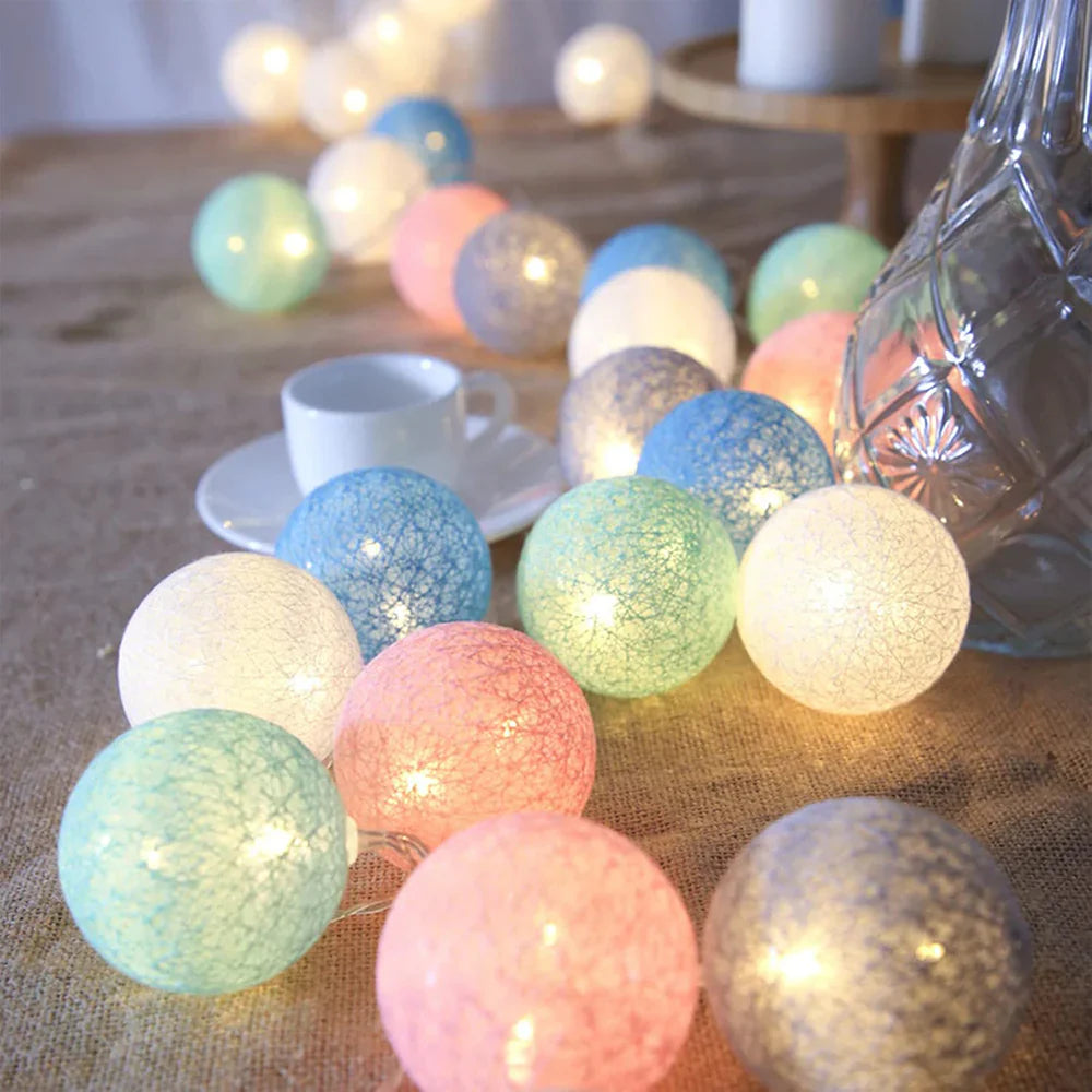 Cotton Light Balls String – Create Atmosphere and Warmth in Any Space