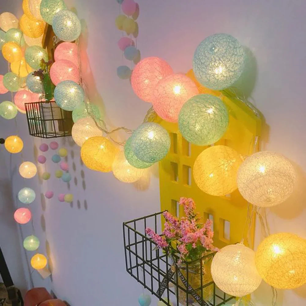 Cotton Light Balls String – Create Atmosphere and Warmth in Any Space