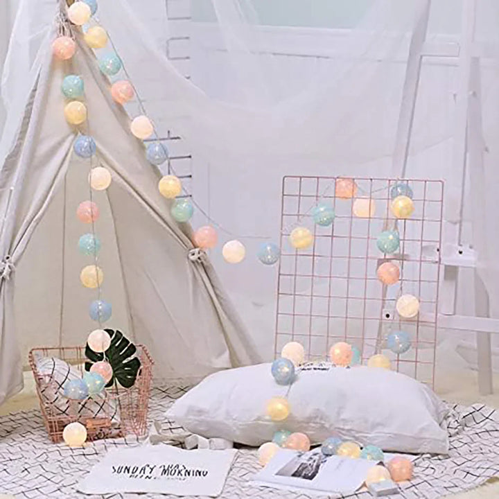 Cotton Light Balls String – Create Atmosphere and Warmth in Any Space