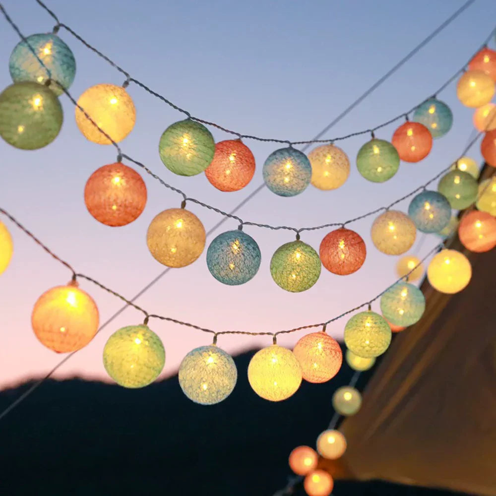 Cotton Light Balls String – Create Atmosphere and Warmth in Any Space
