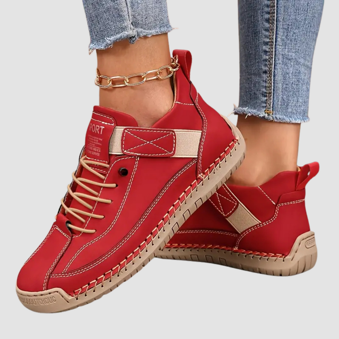 Marley Sneakers | Damen Bequeme Sneakers Leicht und Atmungsaktiv Leder