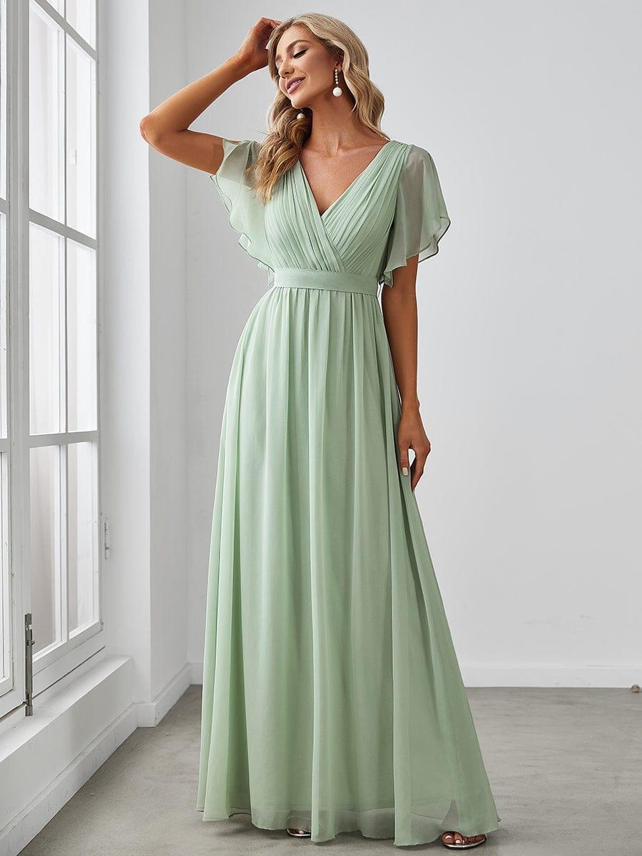 Dame | Abendkleid Damen Maxi A-Linie Elegant - Chiffon