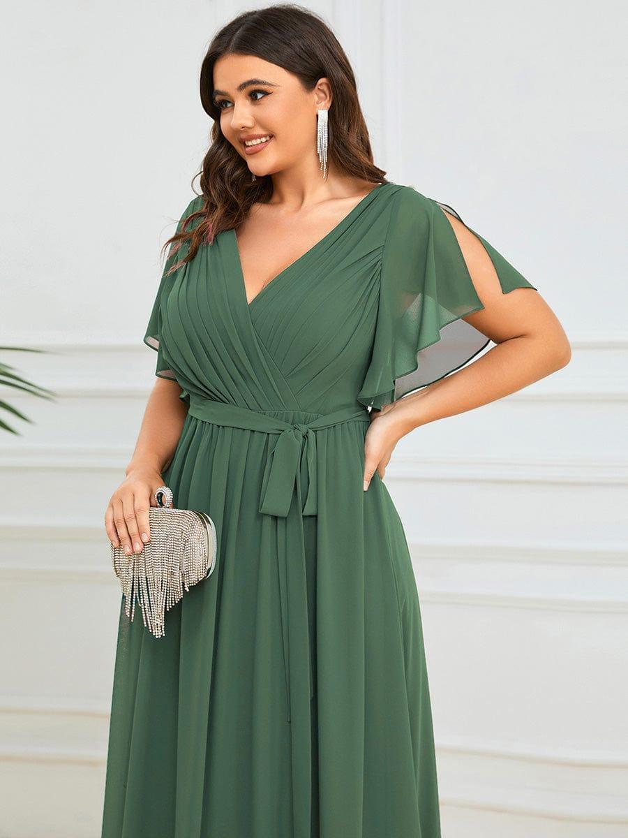 Dame | Abendkleid Damen Maxi A-Linie Elegant - Chiffon
