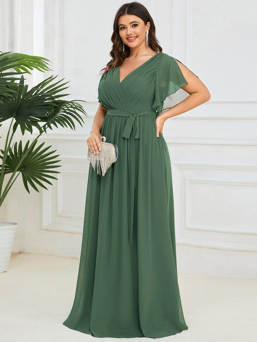 Dame | Abendkleid Damen Maxi A-Linie Elegant - Chiffon