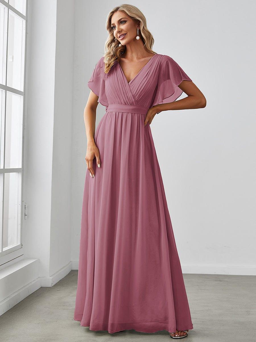 Dame | Abendkleid Damen Maxi A-Linie Elegant - Chiffon