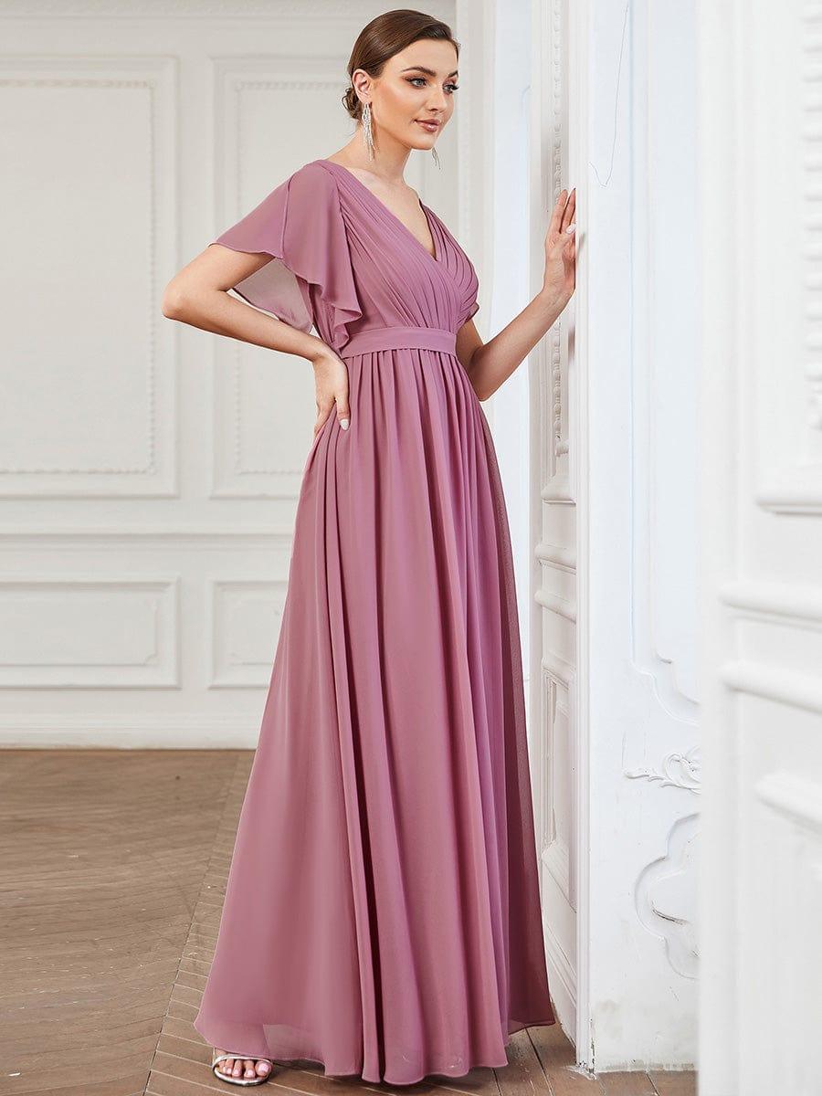 Dame | Abendkleid Damen Maxi A-Linie Elegant - Chiffon