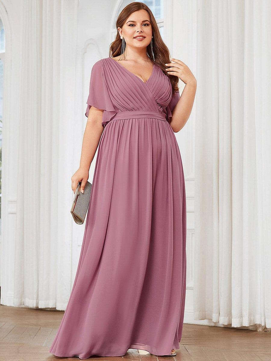Dame | Abendkleid Damen Maxi A-Linie Elegant - Chiffon
