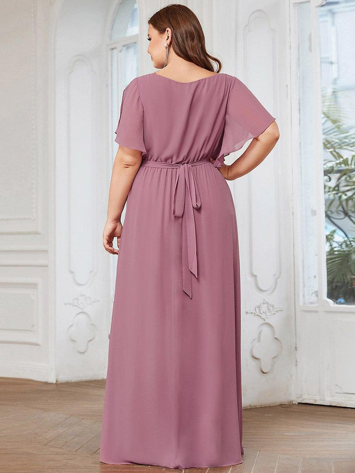 Dame | Abendkleid Damen Maxi A-Linie Elegant - Chiffon