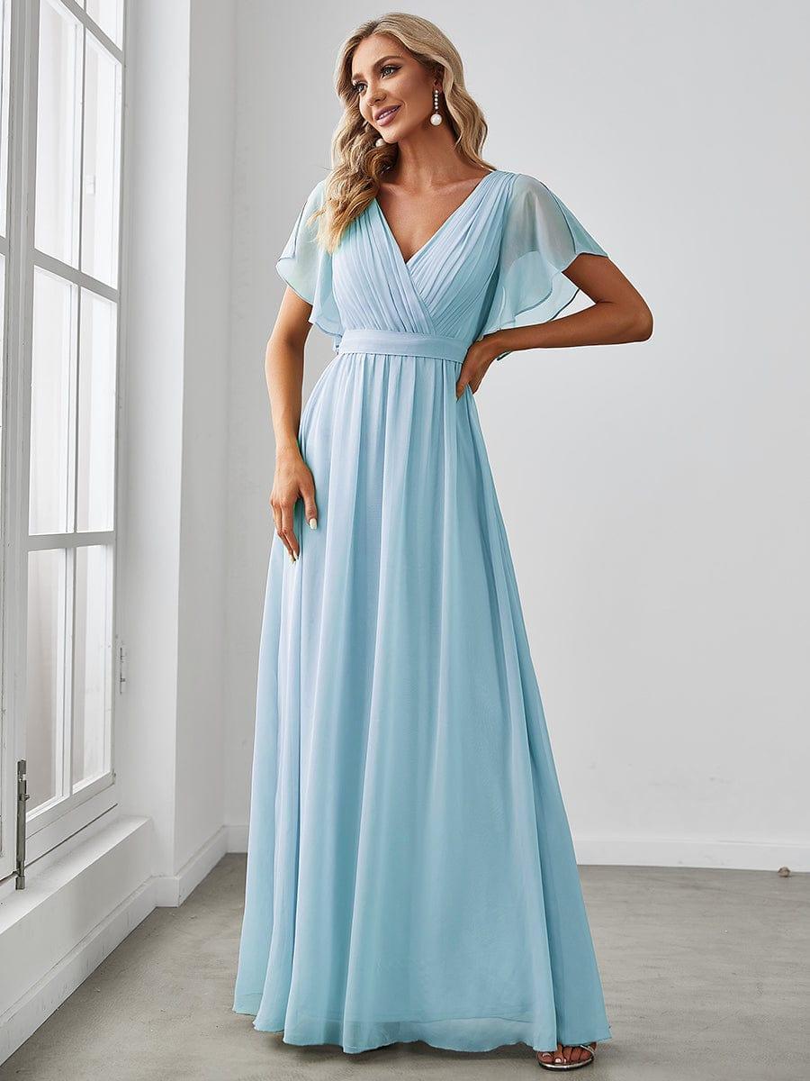 Dame | Abendkleid Damen Maxi A-Linie Elegant - Chiffon
