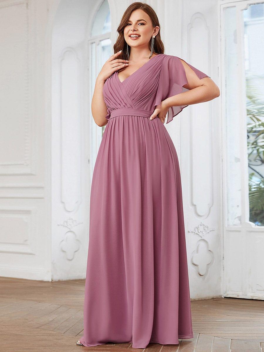 Dame | Abendkleid Damen Maxi A-Linie Elegant - Chiffon