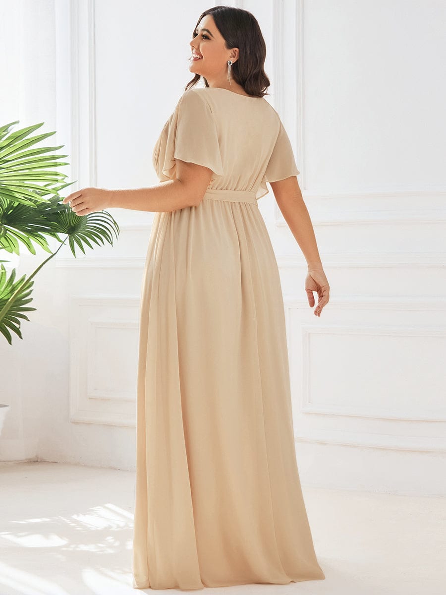 Dame | Abendkleid Damen Maxi A-Linie Elegant - Chiffon
