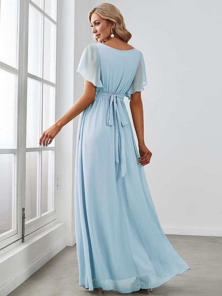 Dame | Abendkleid Damen Maxi A-Linie Elegant - Chiffon