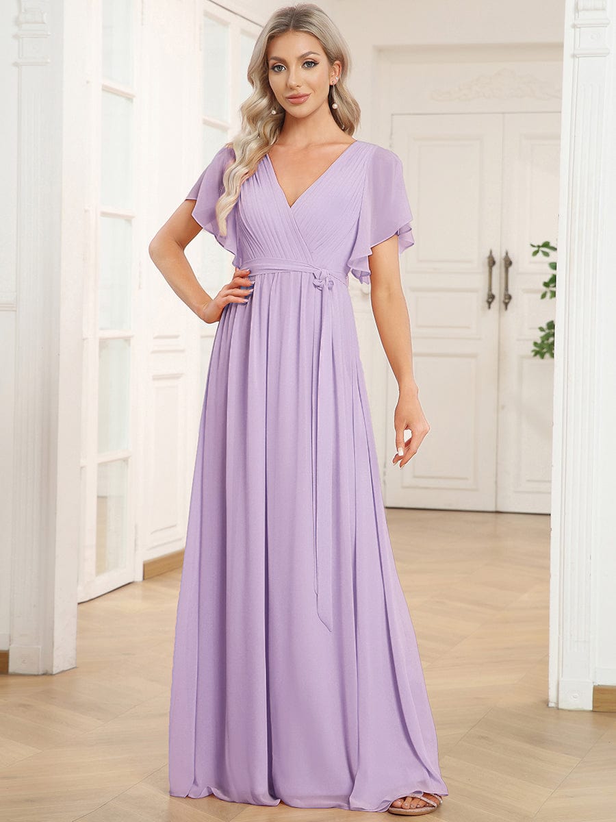 Dame | Abendkleid Damen Maxi A-Linie Elegant - Chiffon