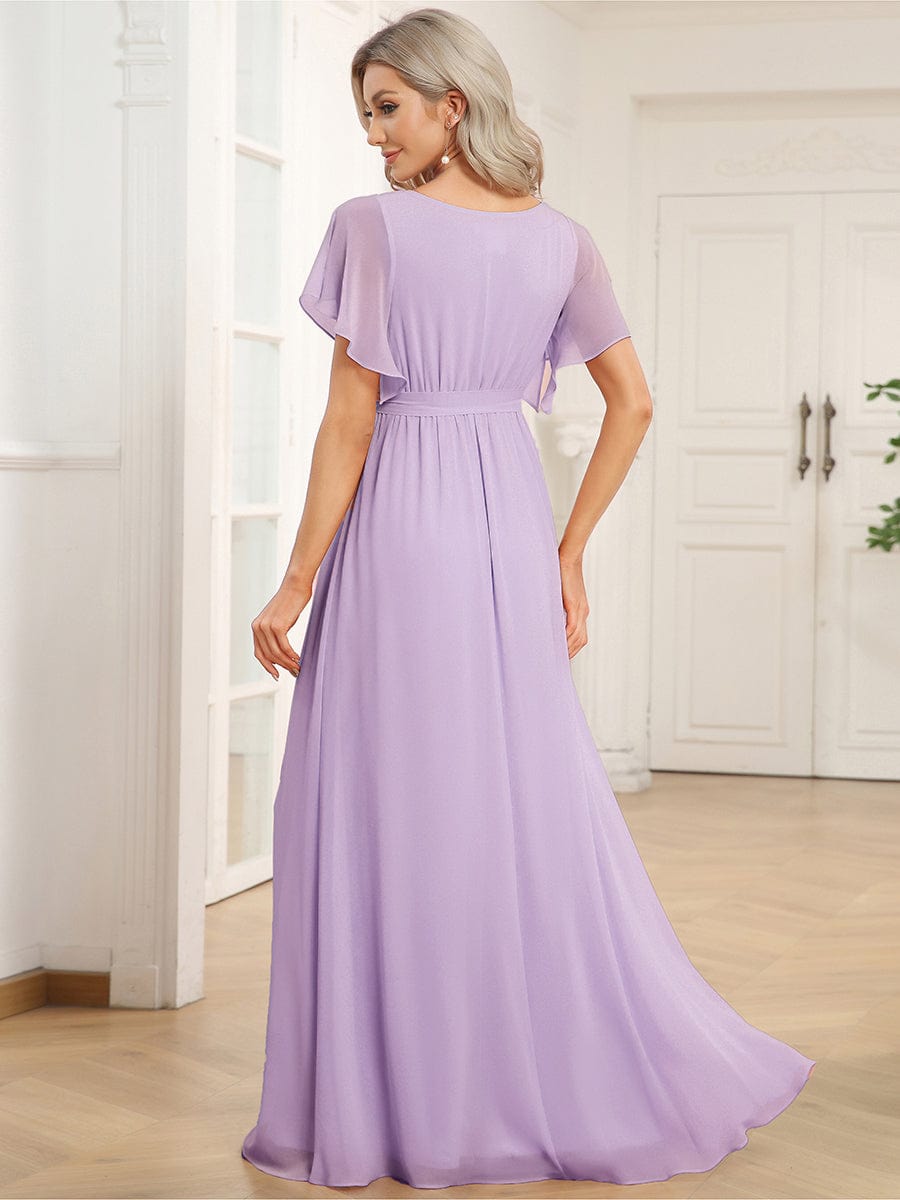 Dame | Abendkleid Damen Maxi A-Linie Elegant - Chiffon