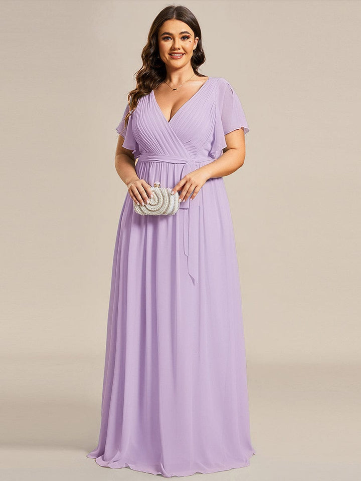Dame | Abendkleid Damen Maxi A-Linie Elegant - Chiffon