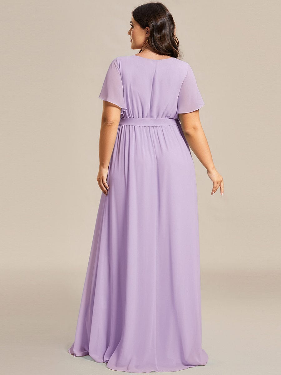 Dame | Abendkleid Damen Maxi A-Linie Elegant - Chiffon