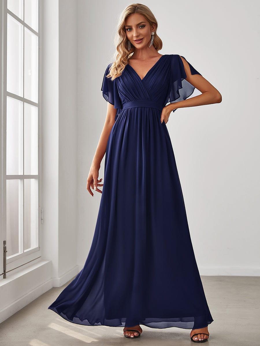 Dame | Abendkleid Damen Maxi A-Linie Elegant - Chiffon