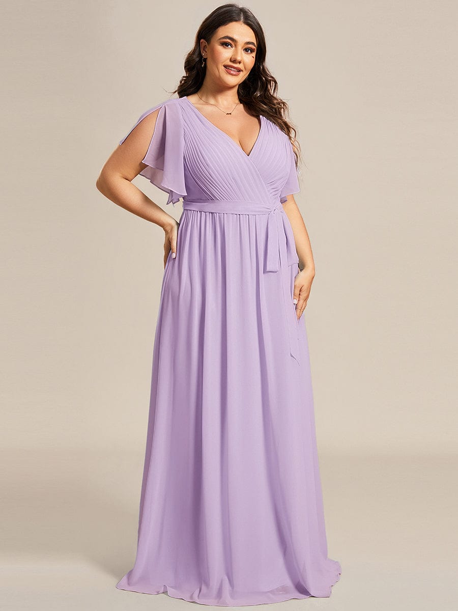 Dame | Abendkleid Damen Maxi A-Linie Elegant - Chiffon