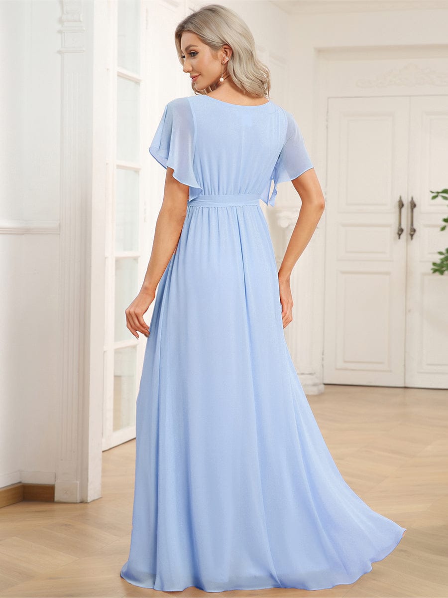 Dame | Abendkleid Damen Maxi A-Linie Elegant - Chiffon