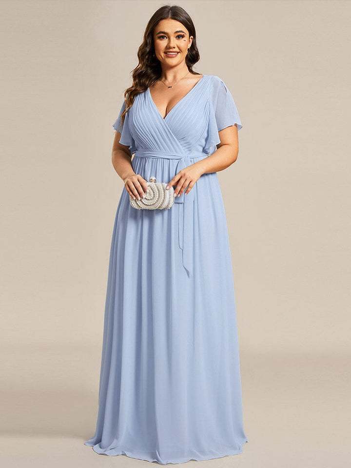 Dame | Abendkleid Damen Maxi A-Linie Elegant - Chiffon