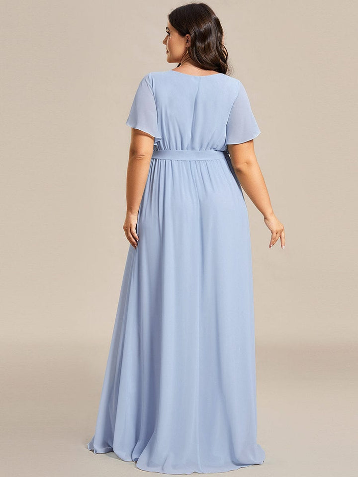 Dame | Abendkleid Damen Maxi A-Linie Elegant - Chiffon